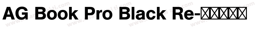 AG Book Pro Black Re字体转换